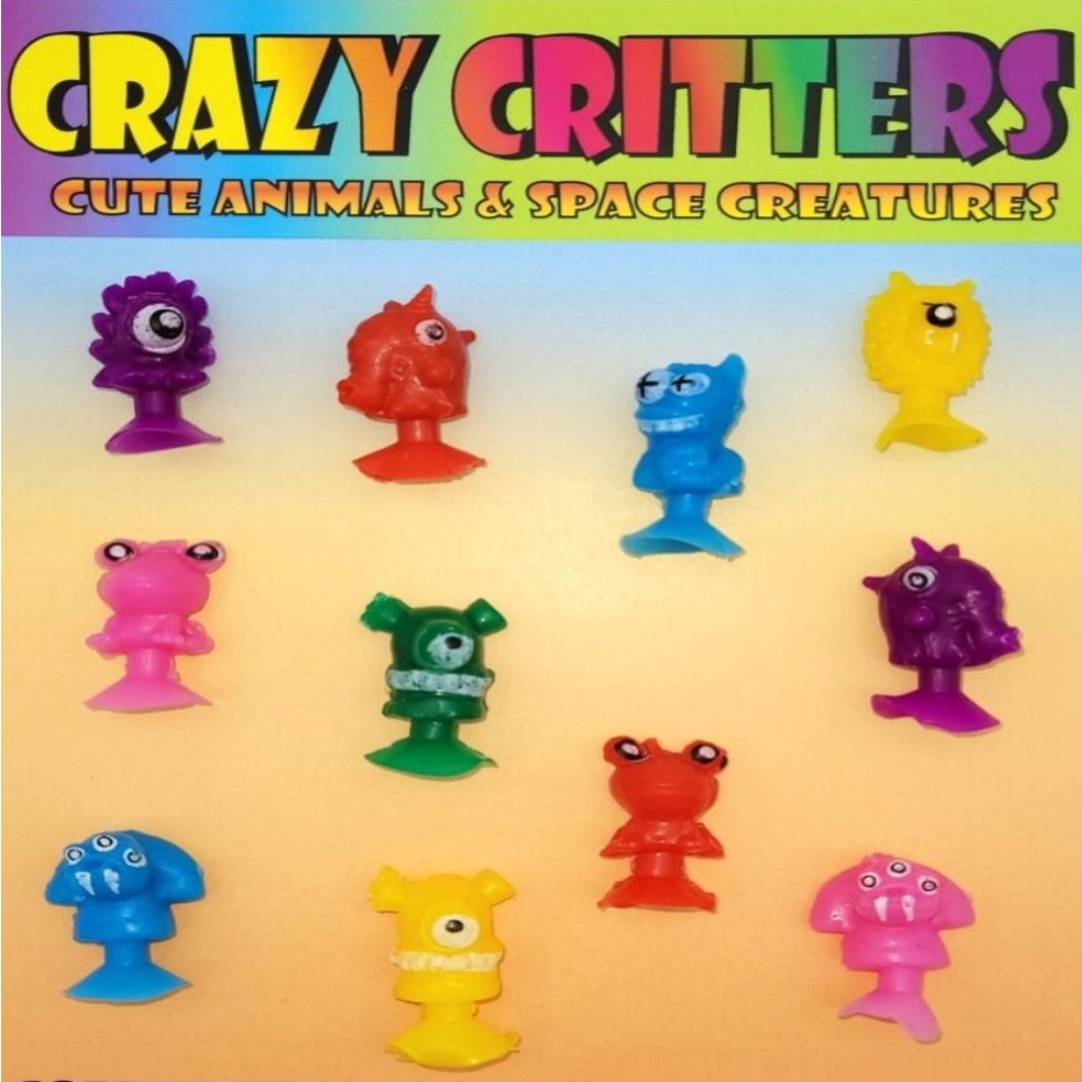 colorful display card for crazy critters