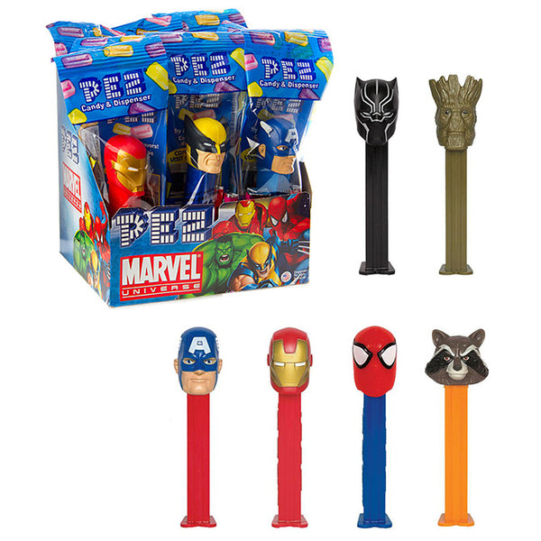 Marvel Comics  pez candy dispensers  Avengers Endgame Superhero Iron man spiderman Pez Dispensers