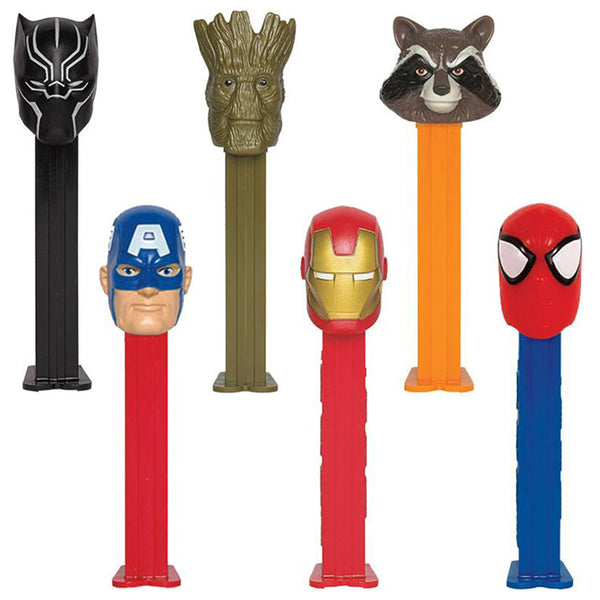 Marvel Comics pez candy dispensers Avengers Endgame Superhero Iron man spiderman Pez Dispensers product detail