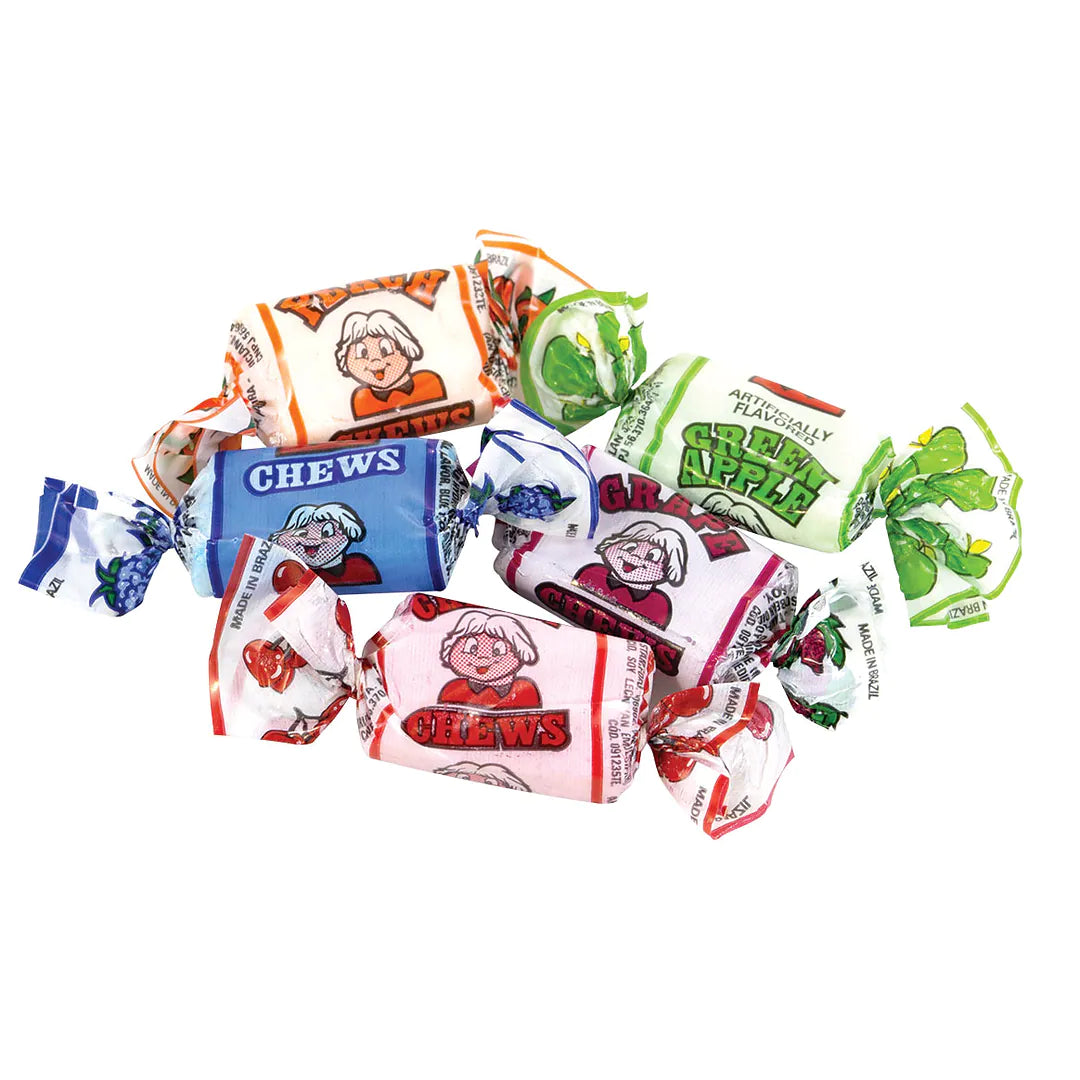 Big pile of wrapped Albert's assorted fruit flavored chews