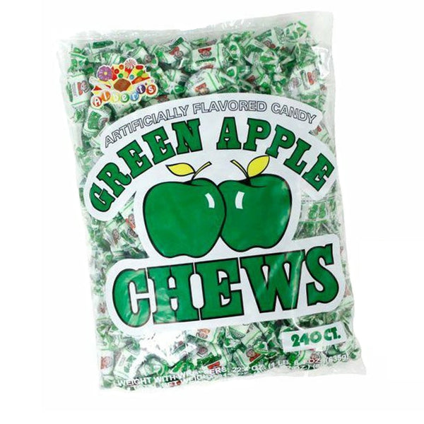 240 ct bag of Albert's Green Apple flavored chew candies