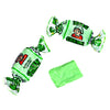 Close up of wrapped and unwrapped Albert's Green Apple flavored chew candy