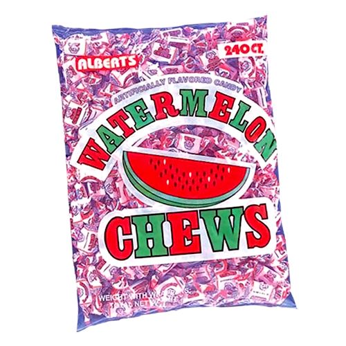 240 ct bag of Albert's Watermelon flavored chew candies