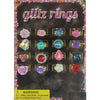 Glitz Rings in 1 inch vending capsules product display back