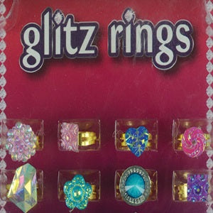 Glitz Rings in 1 inch vending capsules