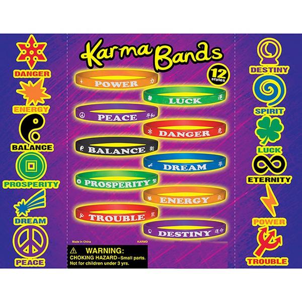 Karma Bands in 2 inch toy vending capsules product display