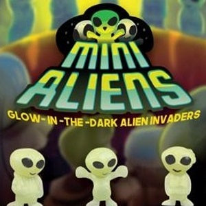 Glow-in-the-Dark Mini Aliens in 1 inch acorn capsules