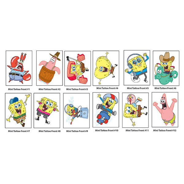 SpongeBob Mini Tattoos Product Detail