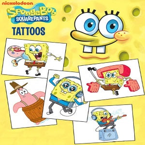 SpongeBob Mini Tattoos in one inch capsules