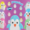 Pink Display card for penguin squishies pencil toppers
