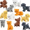 Cats and dogs displayed in different colors.