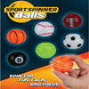 Blue display card for sport spinner balls 