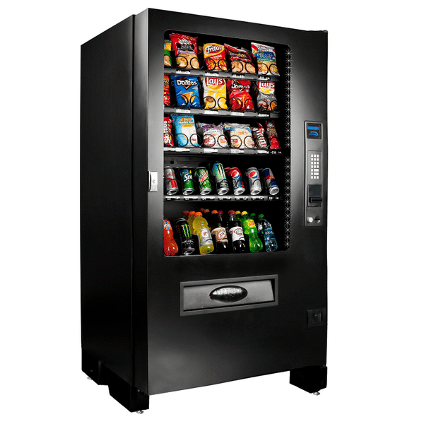 Left view of Seaga INF5C snack vending machine