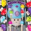 Display card for shroom squad figures in purple, green, pink, blue, red and yellow