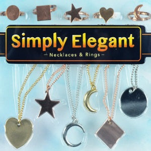 Simply Elegant Jewelry Collection one inch capsule toys gold silver rose gold necklace ring product image