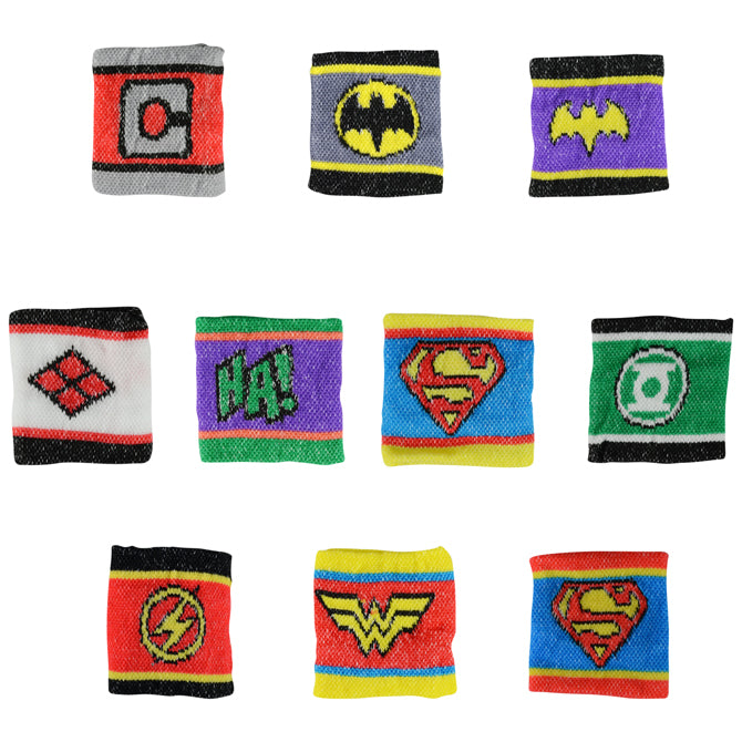 dc comics superhero villain logo wristbands bulk toy product detail superman batman