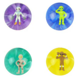 45 mm 3-D Alien Bouncy Balls | Gumball.com