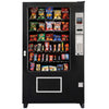 Front view of AMS 39 snack and candy vending machine in black