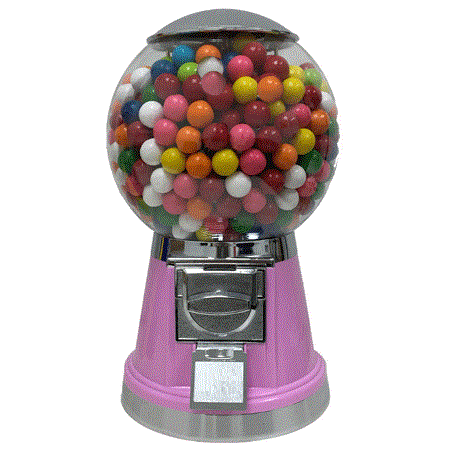 Big Bubble Gumball  and Candy Machine in pink color