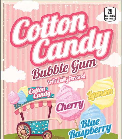 Zed Cotton Candy gumballs .91" 1080 ct product display