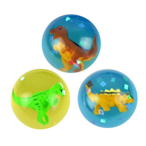 45 mm 3-D Dinosaur dino Super Bouncy Balls Product Detail Multiple Colors
