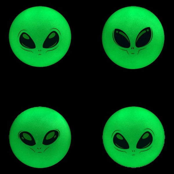 5 Inch Glow in the Dark Alien Balls Glow in the dark