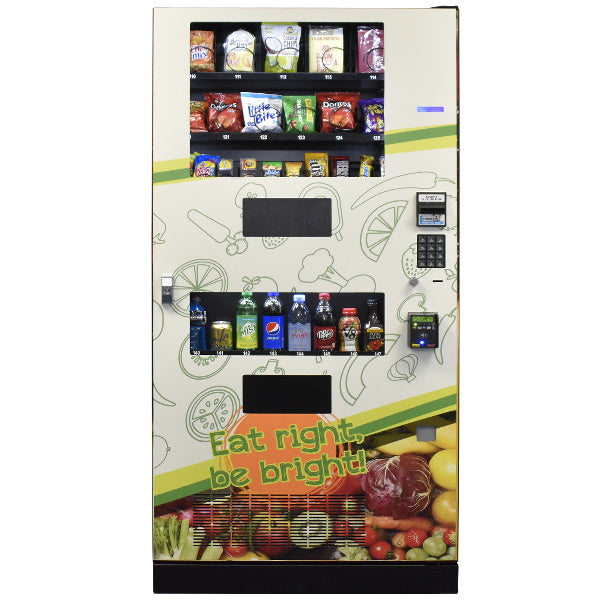 Seaga Healthy drink & snack vending machine front view