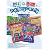ICEE popping candy in 2 inch toy vending capsules display card back