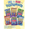 ICEE popping candy in 1.1 inch toy vending capsules display card f