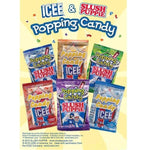 ICEE popping candy in 2 inch toy vending capsules display card f