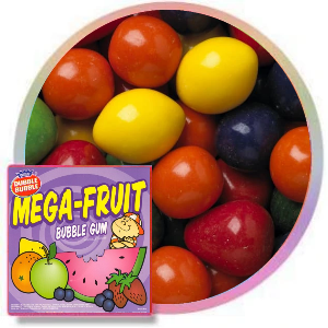 Dubble Bubble Mega Fruit Gumballs  Product Image
