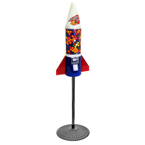 Mighty Mite Rocket Gumball Machine on Retro-Stand