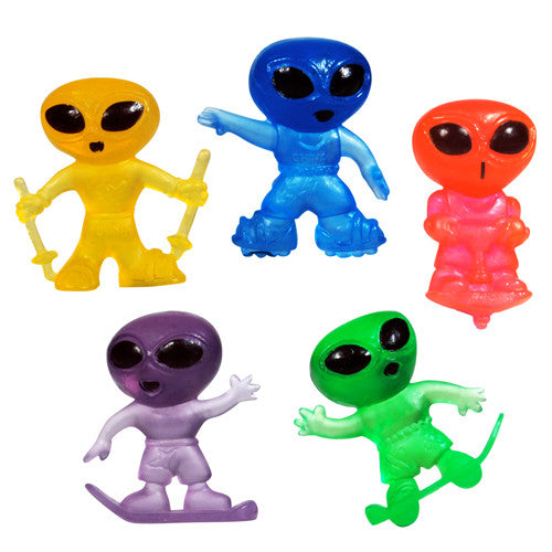 Bulk Neon Mini Aliens Figurines Series #5 100 ct