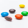 Bulk M&Ms plain  milk chocolate candies - 17 pounds product close up