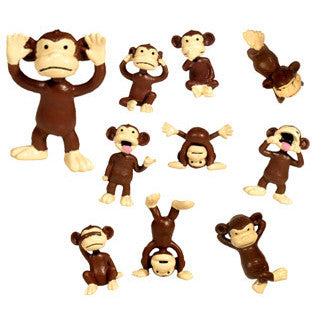 Monkeyin Around Figurines: 100 per bag