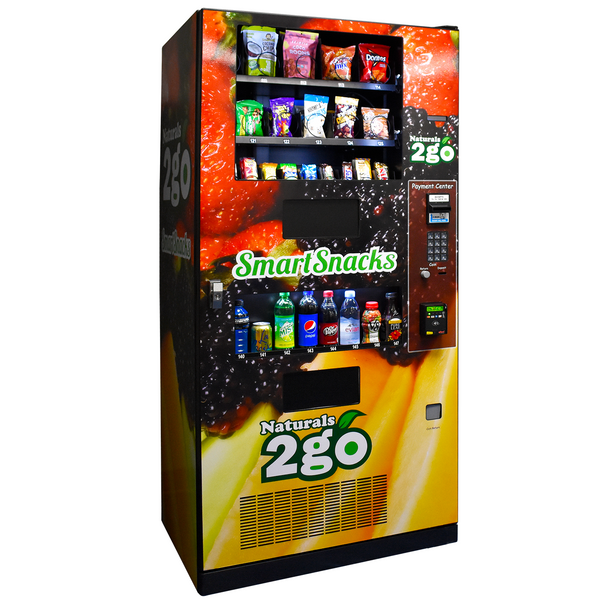 Right side view of new Naturals2Go combination vending machine