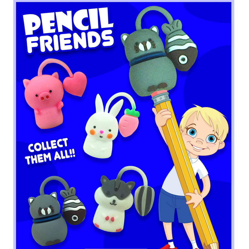 Display card for Pencil Friends toy vending capsules
