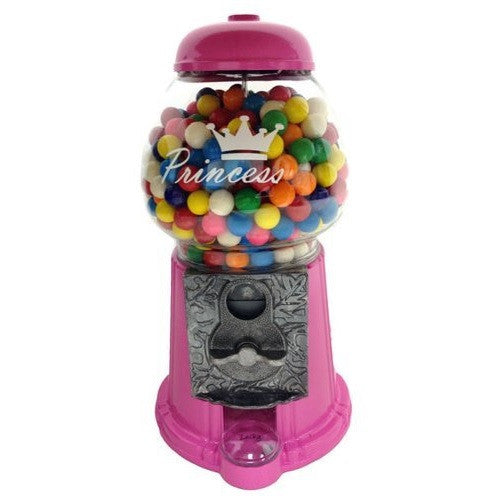 Front side view of Pink Princess Gumball Machine