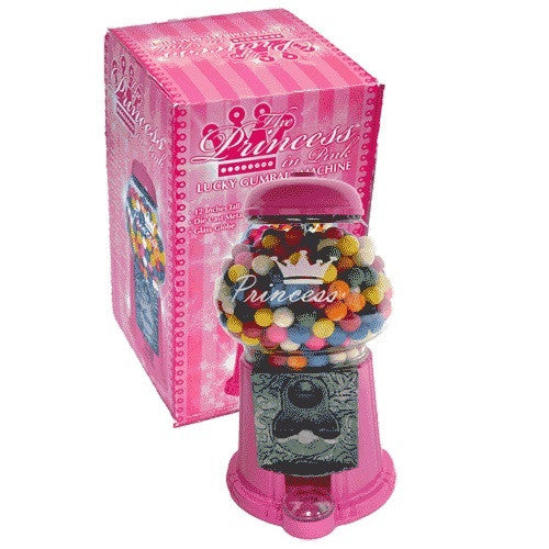 Pink princess gumball machine and product box