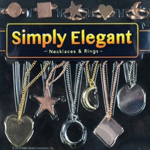 Simply Elegant Jewelry Collection one inch capsule toys gold silver rose gold necklace ring product image