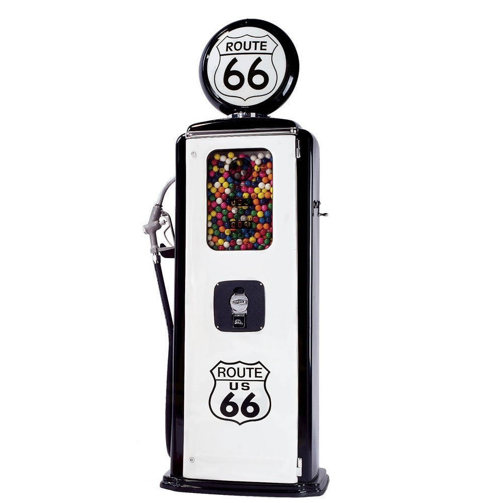 Route 66 themed Tokheim 39 Junior gas pump gumball machine