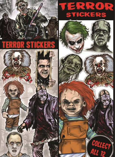 Terror Stickers #1 front and back display