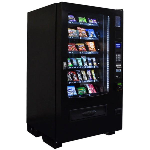 Left view of Seaga INF4S snack vending machine