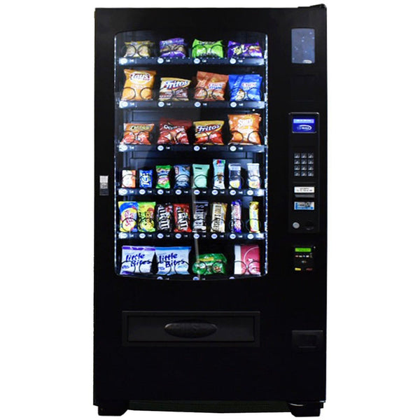Front view of Seaga INF4S snack vending machine