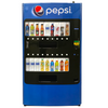 Front view of Pepsi LV2018 cold drink machine by Seaga Manufacturing
