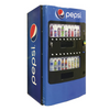 Side view of Pepsi LV2018 cold beverage machine by Seaga Manufacturing