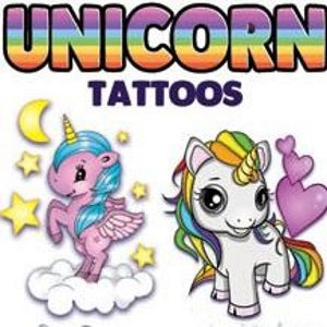 unicorn vending tattoos in cardboard folders 300 count