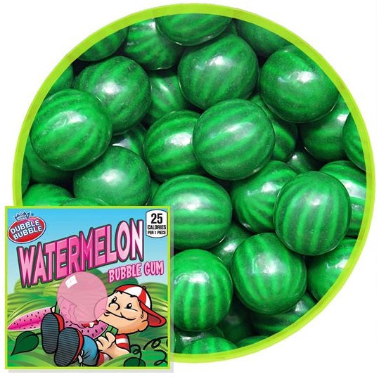 Dubble Bubble Watermelon Gumballs .91", 23 mm, 1080 ct
