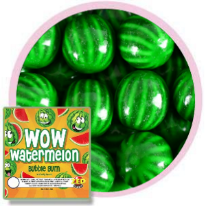 1 inch Watermelon flavor bubble gum balls by Zed